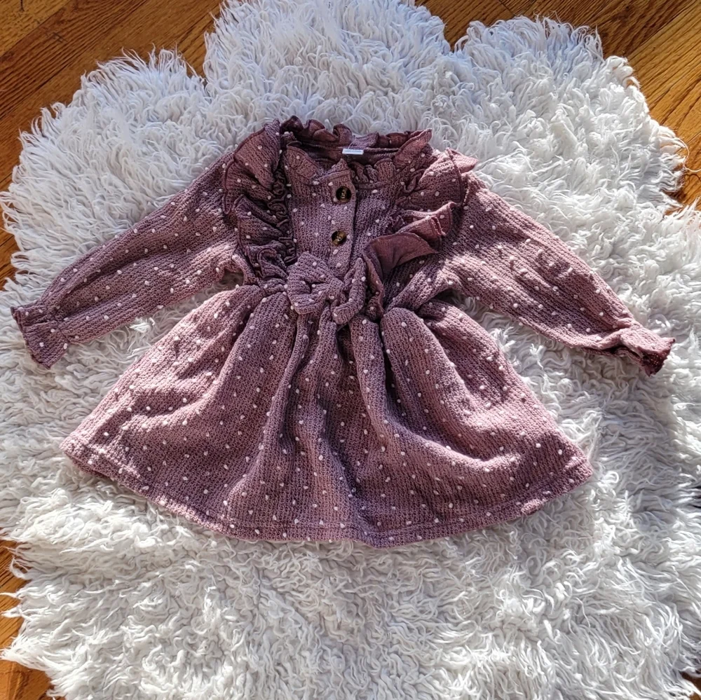 SHEIN Purple Ruffled Kids One Piece